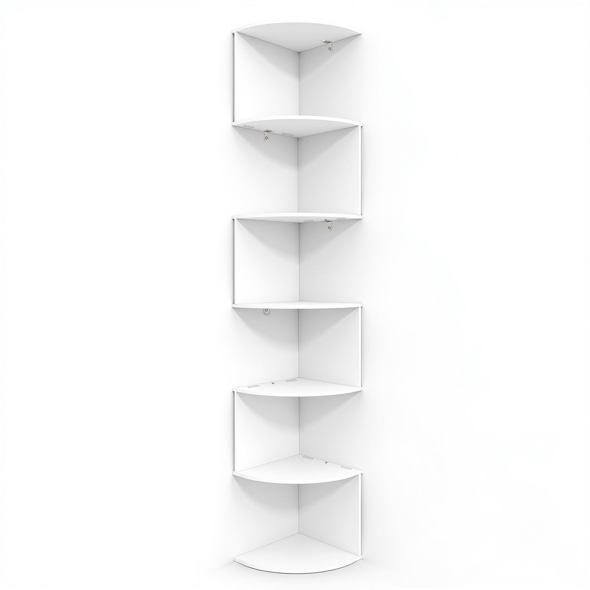 Agesis Corner Shelf Wall Mounted, 7 Tier Floating Shelves for Wall, Corner Storage Display for Bedroom, Living Room, Bathroom (White)