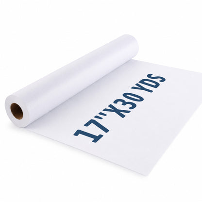 Agesis Fusible Interfacing for Sewing, 17in x 30yd Medium Weight Iron-on Non-Woven Single-Sided Interfacing for Diy Craft Supplies, Quilting, Shirt Plackets and Dresses, White