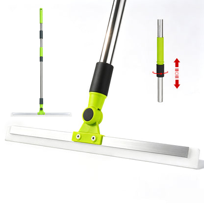 Agesis Floor Squeegee for Concrete Floor, 19.68" Large Heavy Duty Squeegee Broom with 51" Extendable Long Handle for Garage, Windows, Tile, Shower Glass