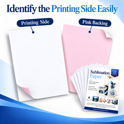 Agesis Sublimation Paper 8.5 x 11 inch, 100 Sheets 125gsm sublimation transfer paper for T-Shirts, Tumblers and Mugs, Compatible with Sublimation Ink and Inkjet Printers