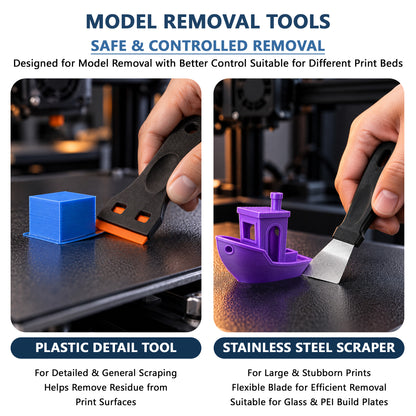 Agesis 3D Printer Tools Kit, 46PCS 3D Printer Accessories for FDM SLA Machines, Nozzle Cleaning Needles, Scraper, Deburring Tool, Files & Brushes
