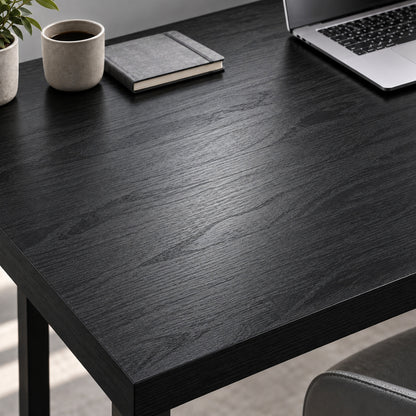 Agesis Black Wood Peel and Stick Wallpaper, Black Contact Paper 17.7" x 236", Waterproof Self-Adhesive Removable Thick Vinyl Wrap, Renter Friendly Wallpaper for Bathroom Kitchen Cabinets