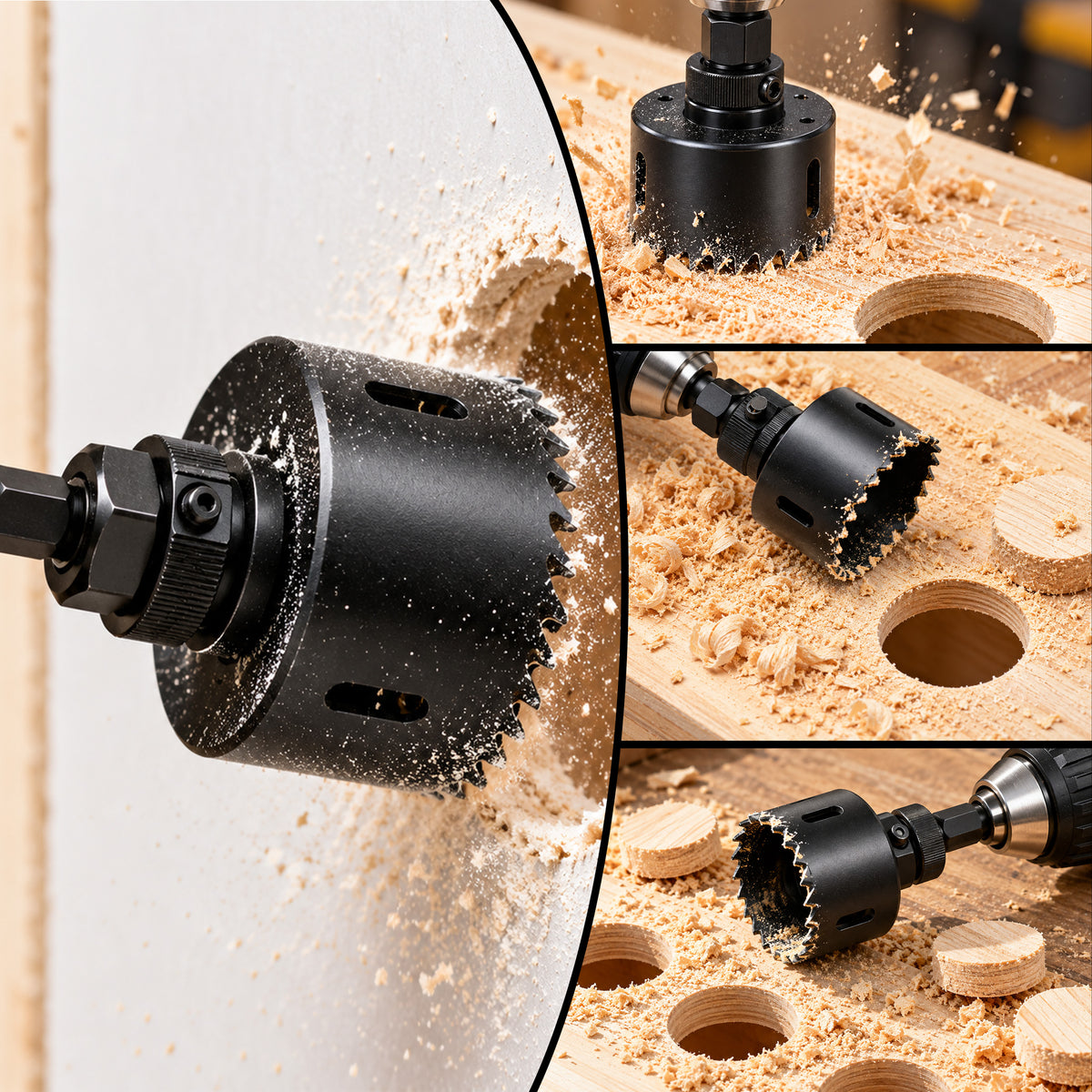 Agesis Hole Saw Kit, 24 PCS Hole Saw Set with 14 Saw Blades 3/4"-6" (19-152mm), Mandrels and Drill Bits for Drywall, Soft Wood, Plywood, PVC and Plastic
