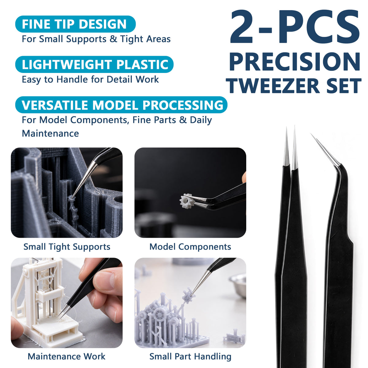 Agesis 3D Printer Tools Kit, 46PCS 3D Printer Accessories for FDM SLA Machines, Nozzle Cleaning Needles, Scraper, Deburring Tool, Files & Brushes