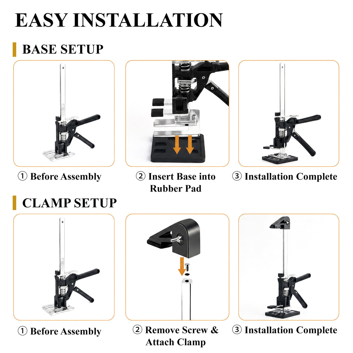 Agesis 2 Pack Furniture Jack, 15 Inch Labor Saving Arm Jack Handle, Height Adjustment Lifting Tool for Cabinets, Doors and Wall Tile, Load 440 LB