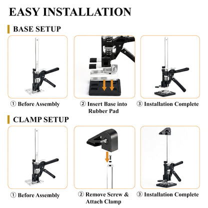 Agesis 2 Pack Furniture Jack, 15 Inch Labor Saving Arm Jack Handle, Height Adjustment Lifting Tool for Cabinets, Doors and Wall Tile, Load 440 LB